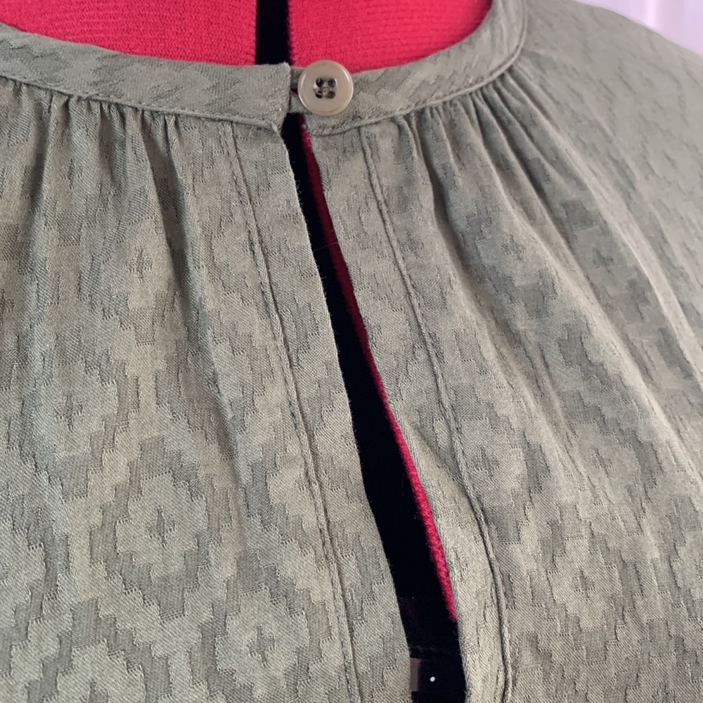 A.P.C. Paris green embossed French designer tunic dresss - Picture 5 of 11